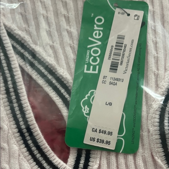 Victoria's Secret Cream Ribbed Racerback Tank - Picture 2 of 4